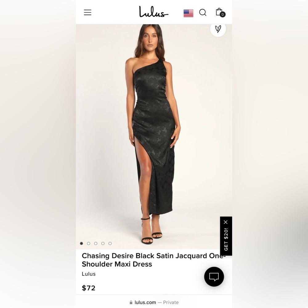 Chasing desire black satin jacquard one shoulder dress